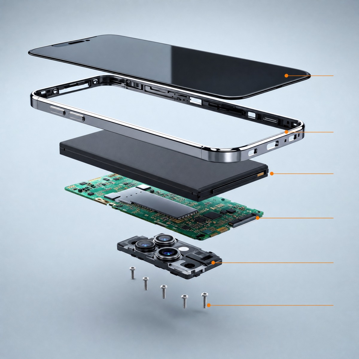 Exploded view of the selected product